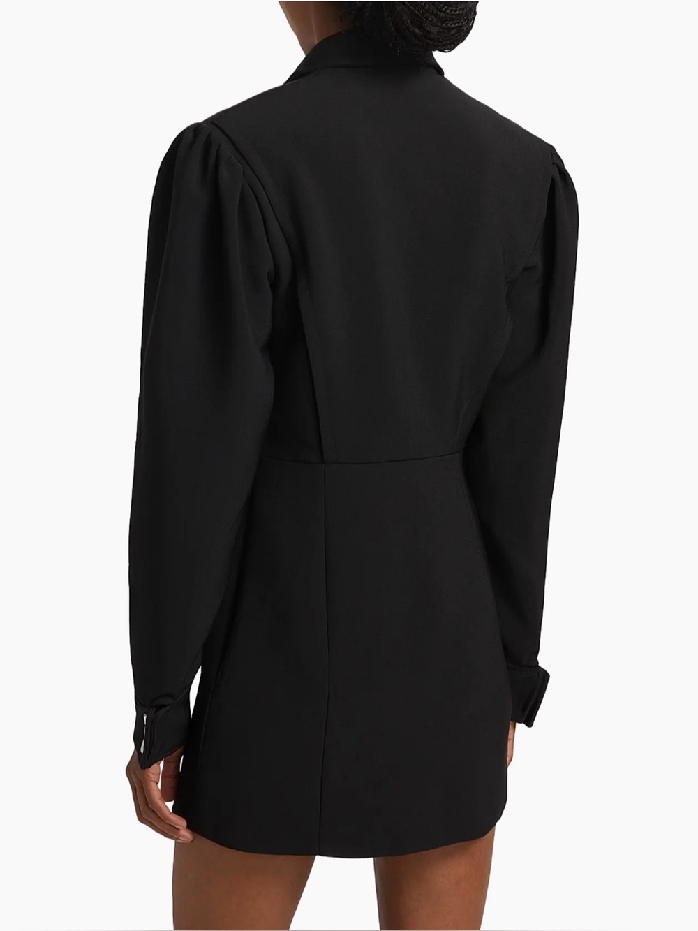 Ronny Kobo Collection Black Double-Breasted Mini Dress with Silver Buttons - Picture 5 of 12